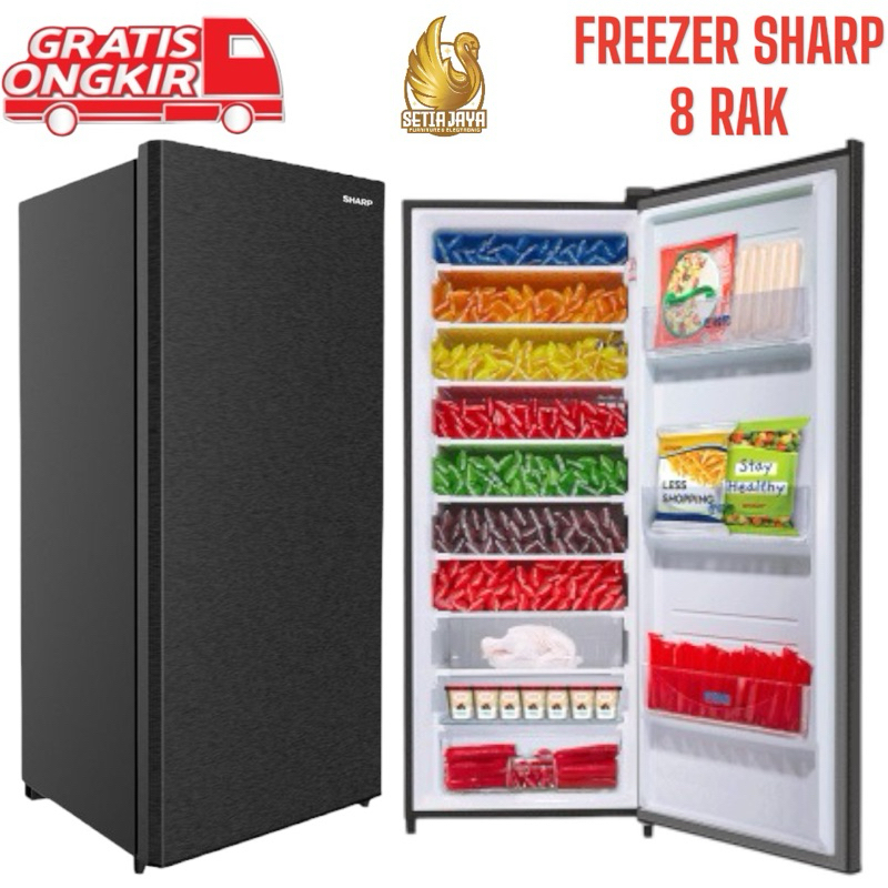 FREEZER SHARP 8 RAK FJ-M198A-HS / SHARP FJ-M198A-HS FREEZER 8 RAK / SHARP FREEZER ASI 8 RAK / SHARP 