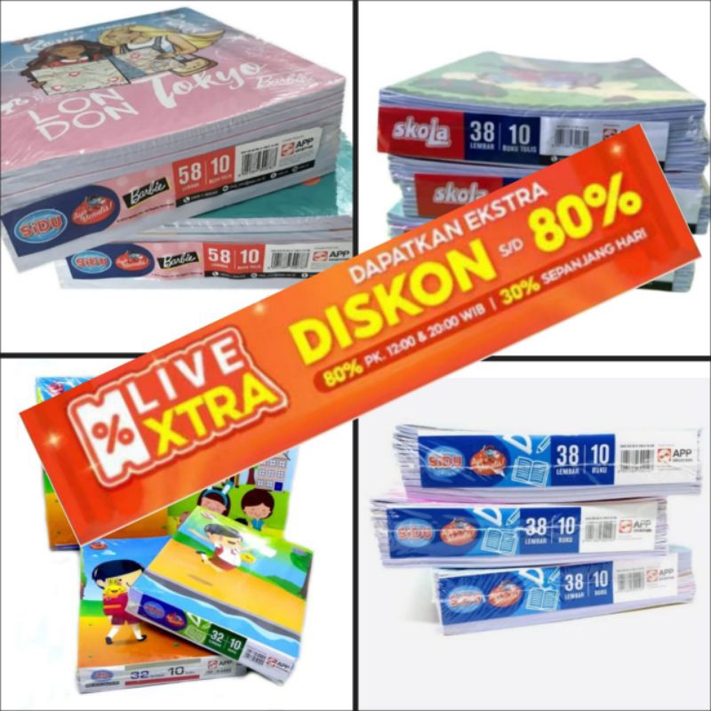 

JATIM - BUKU TULIS SIDU 38&58lb/BIGBOSS/SKOLA/OKEY/BOBI/TRULLY