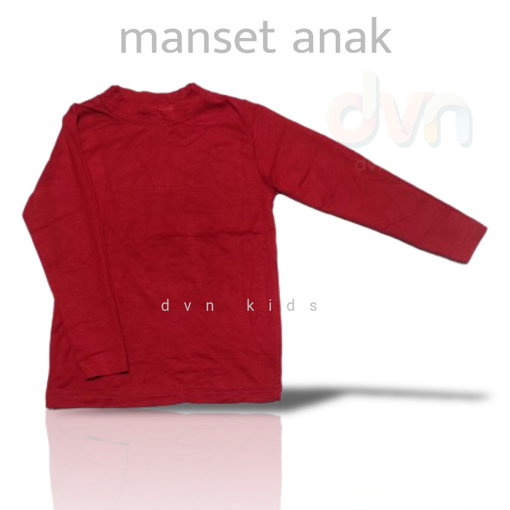 Manset baju Anak Perempuan merah+3 Umur 6 bulan - 10 Tahun / Manset Kaos Anak Lengan Panjang (COD)