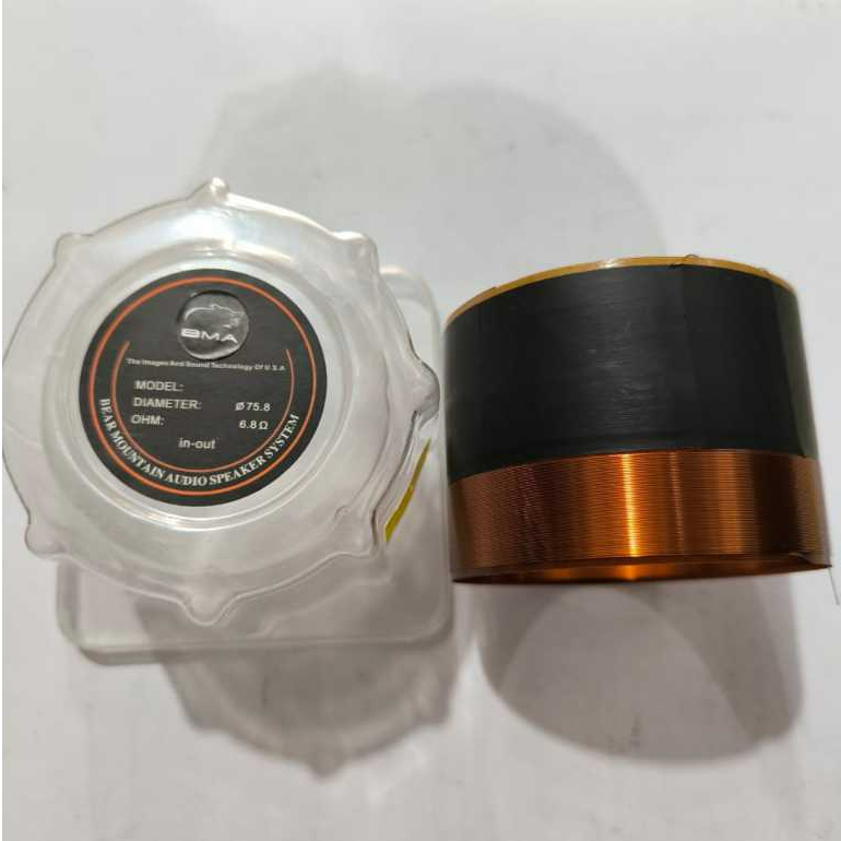 Spull Speaker BMA 75.8 mm (3inc) doble coil / Spool Voice Coil 75.8 mm (3inc) Luar-Dalam ORIGINAL