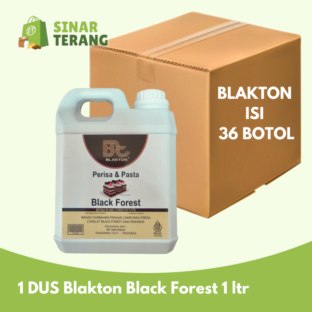 

1 DUS PASTA COKLAT BLAKTON 1L / Black Forest besar 1 Liter isi 36 Botol