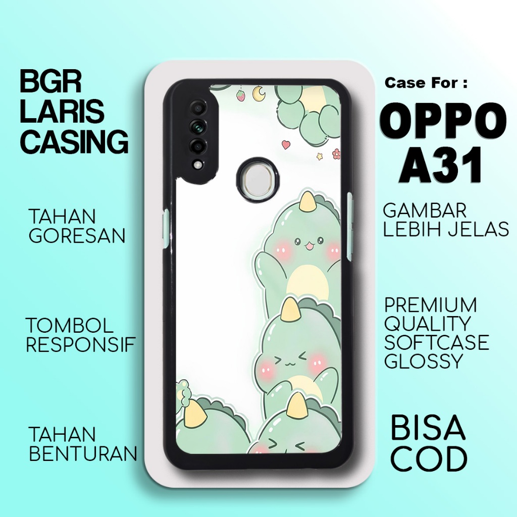 Casing Oppo A31 Terbaru Dino Cute Case Oppo A31 Termurah Hardcase Softcase Glossy Kesing Terlaris