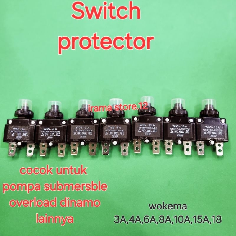 OK Overload WOKEMA 3A 4A 6A 8A 10A 15A 18A Wokema / Switch Protector Satelit / Circuit breaker