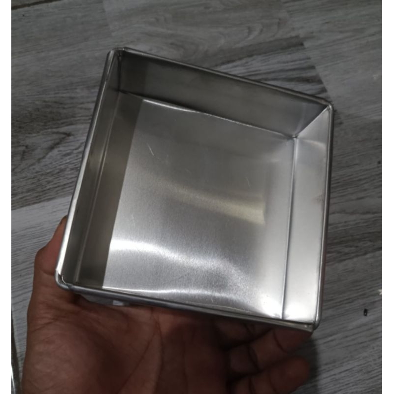 Loyang kotak / Loyang persegi / Loyang kue / Loyang brownies 12x12x4 Aluminium
