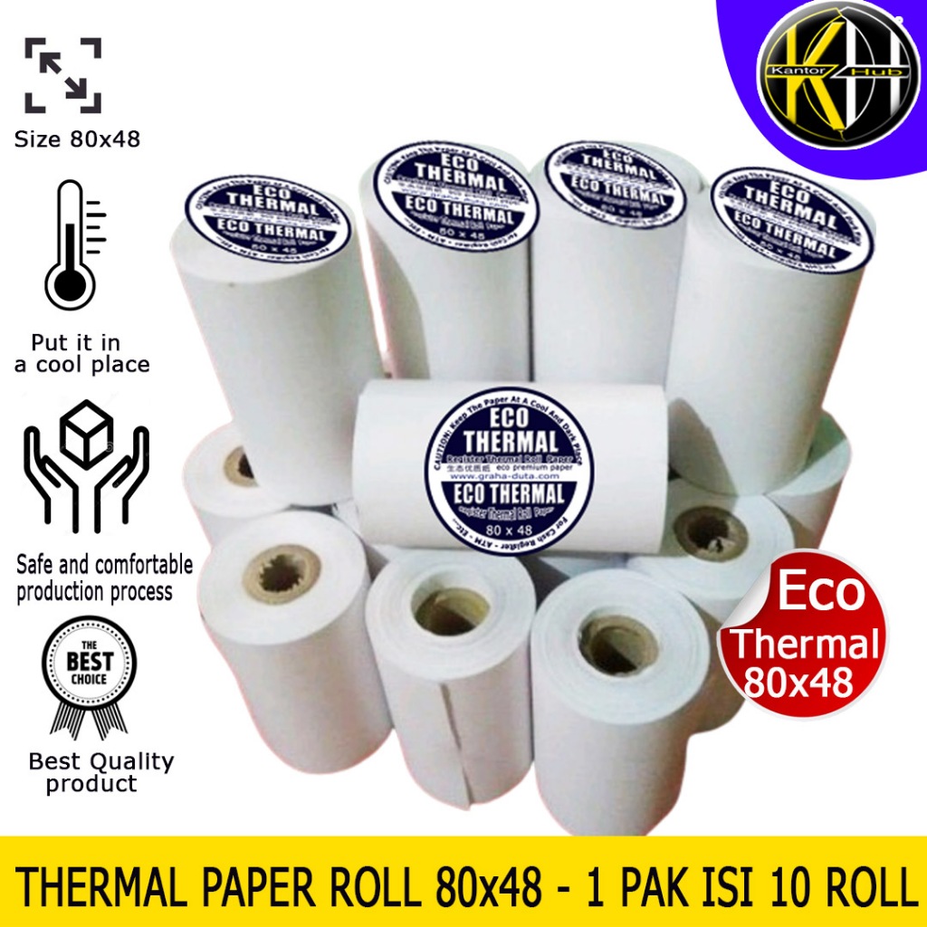 

Kertas Thermal 80X48 Merk ECO Thermal