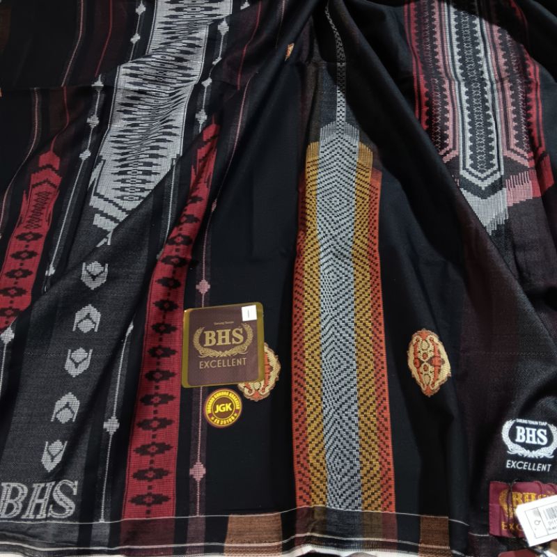 SARUNG BHS EXCELLENT GOLD JGK 1 JACQUARD GUNUNG KRAKATAU HITAM