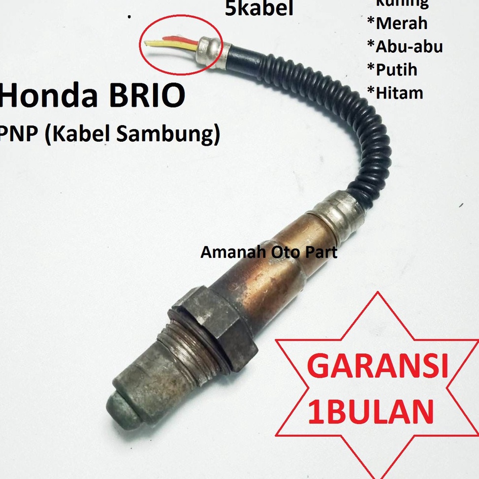 Sensor oxygen Honda Brio oksigen CO2 O2 5kabel ASLI ORIGINAL 5 KABEL ORI COPOTAN KODE A9Z9