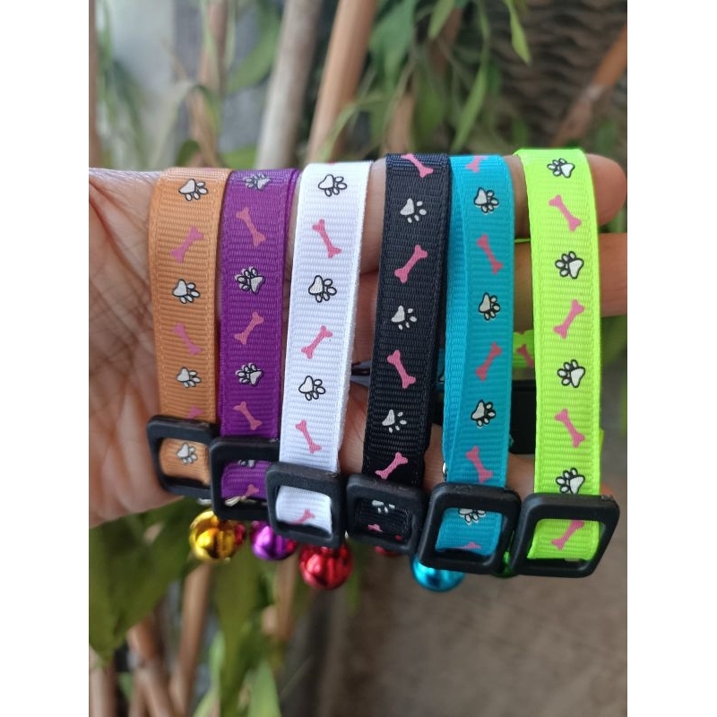 kalung kucing motif tulang