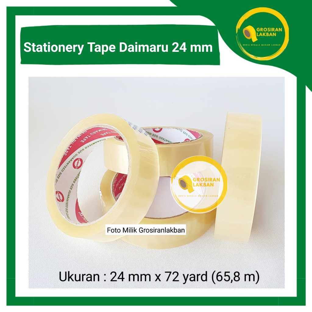 

Daimaru Stationery Tape Selotip 24mm x 72y Solasi Bening Isolasi