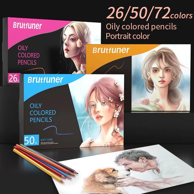 

HEMAT Brutfuner Oily Pencil Soft Core Pensil Warna Brutfuner Edisi Soft Core