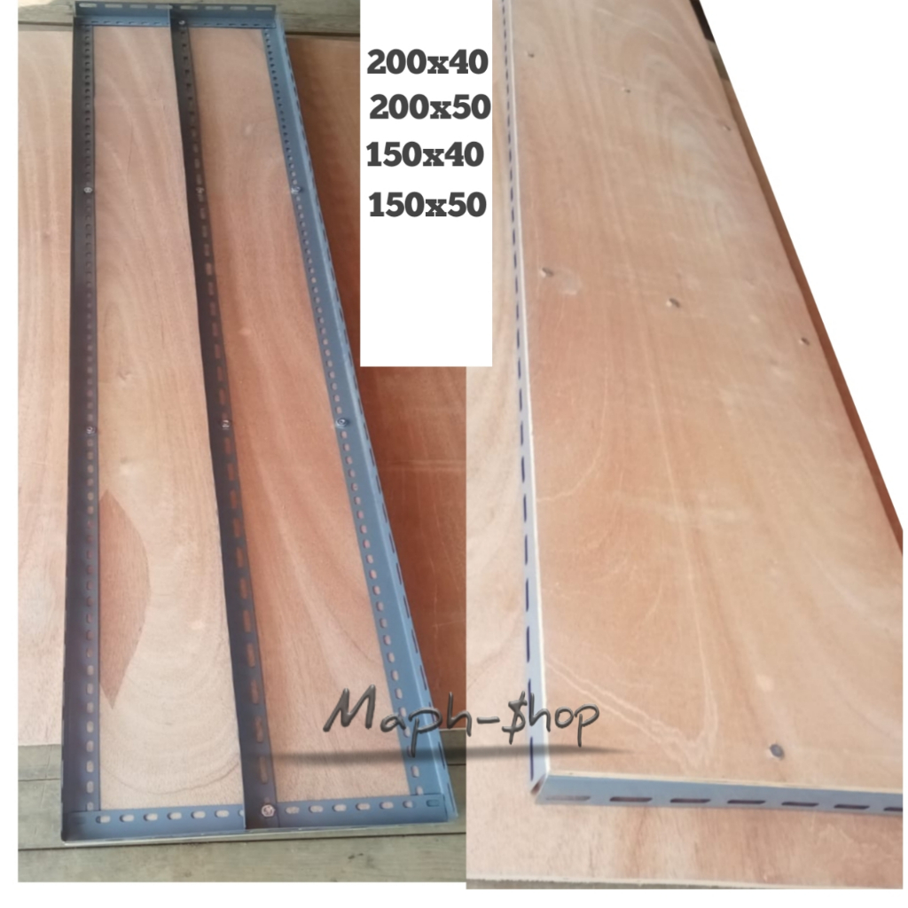 Ambalan rak meja besi siku lubang 200x50