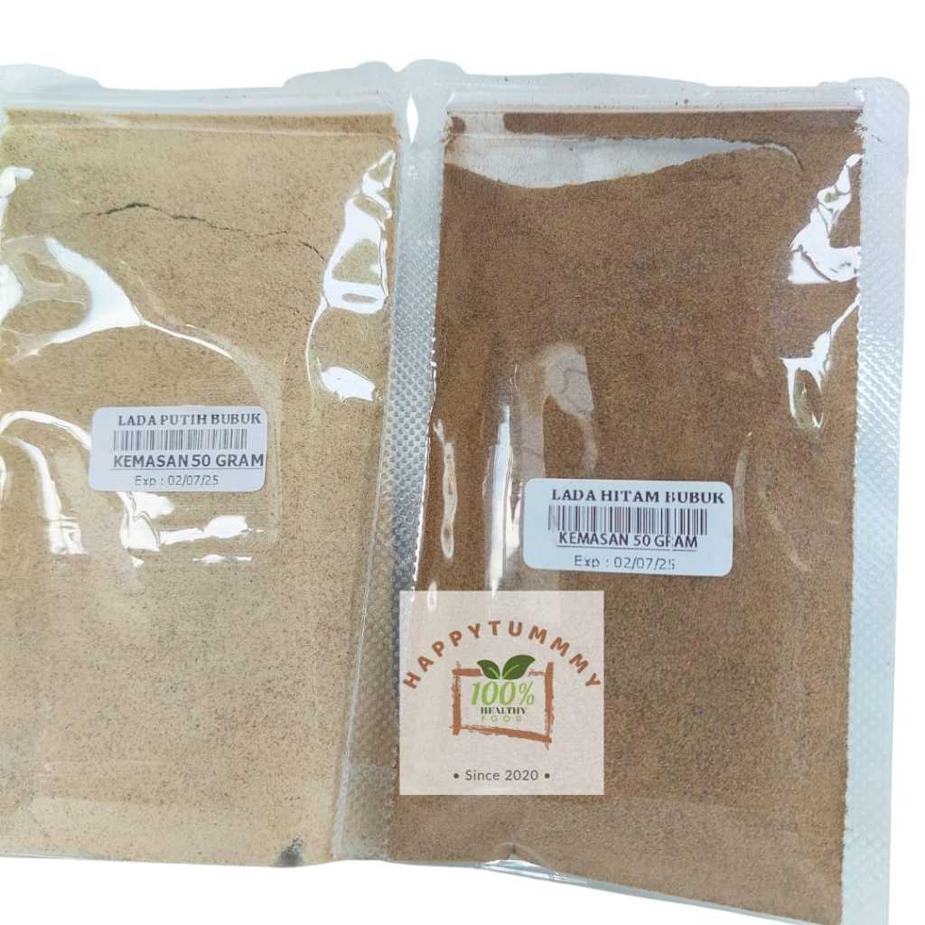

HPT - LADA PUTIH / HITAM BUBUK 50 GRAM LADA BUBUK ASLI 100% Kualitas Premium