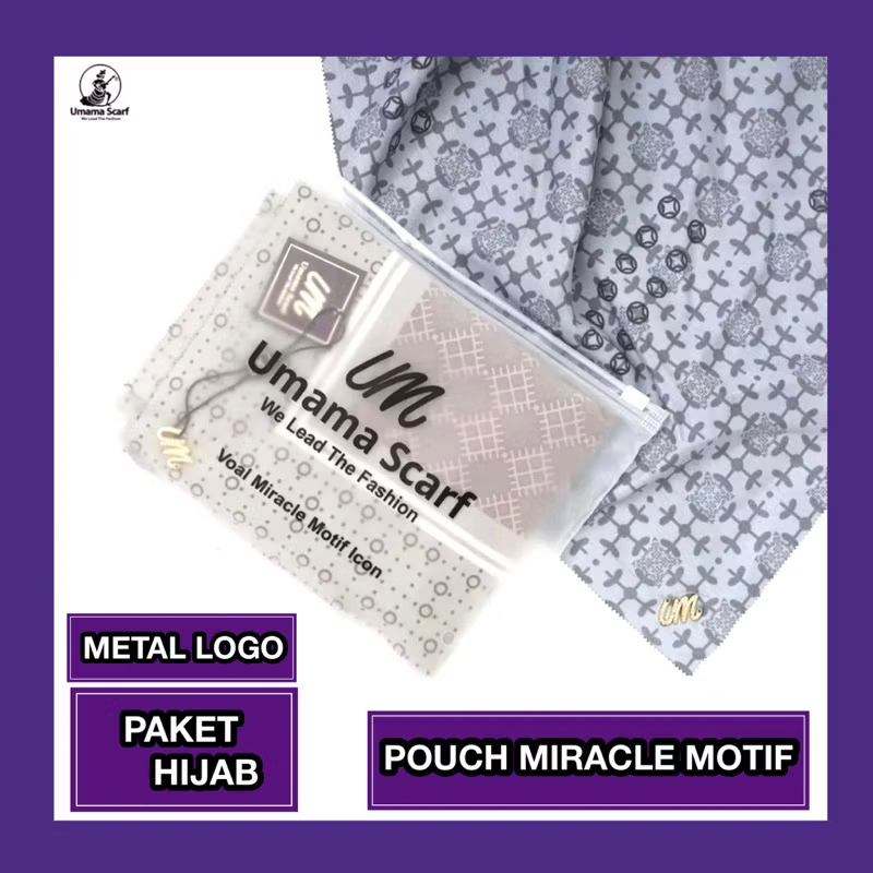 Kerudung Umama Scraft Voal Miracle Motif Icon