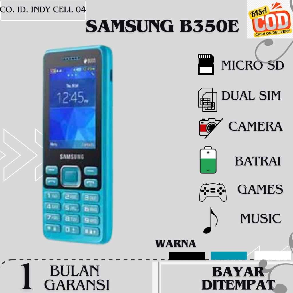 Samsung SM B350E Jadul Hp Samsung  Kamera Handphone Murah Samsung Murah Tombol Besar