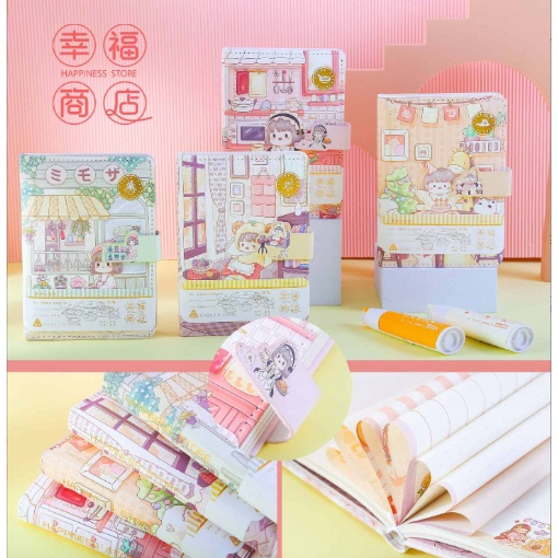 

WAH Happiness Store Design For Premium Notebook Planner Notebook Premium Full Design Full Colors Monthly Weekly Daily Planner