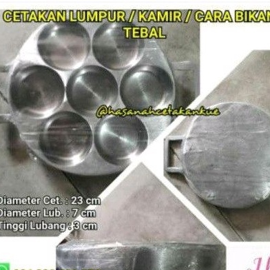 KHUSUS Cetakan kue lumpur cara bikang EDDY TEBAL OB  kamir martabak mini 7lubang EDDY TEBAL