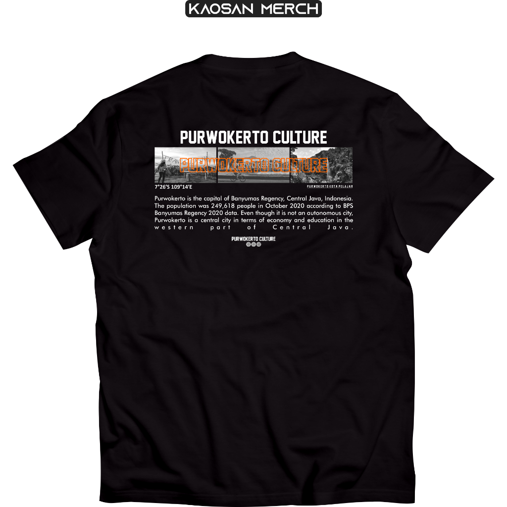 Kaos Purwokerto Tshirt Purwokerto Culture  Printing DTF Premium 100% Cotton combed