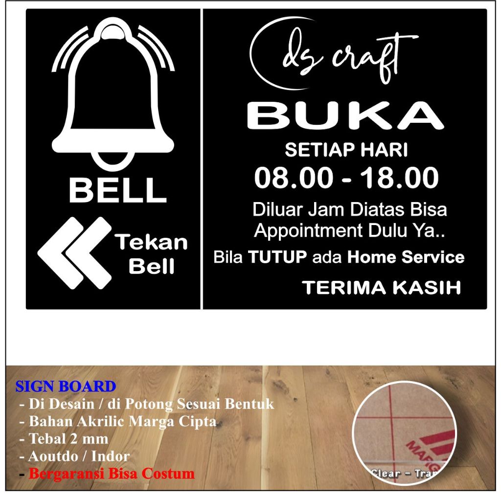 

AKRILIK CUSTOM BIDAN DOKTER BUKA STIKER SIGNAGE ACRYLIC