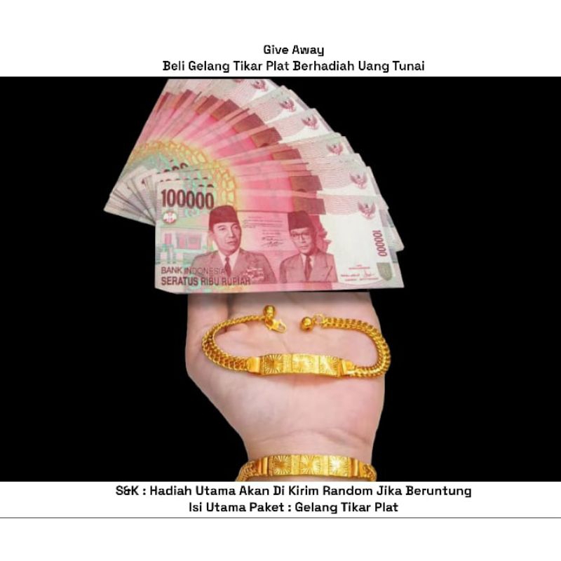 beli gelang tangan plat tikar berhadiah uang