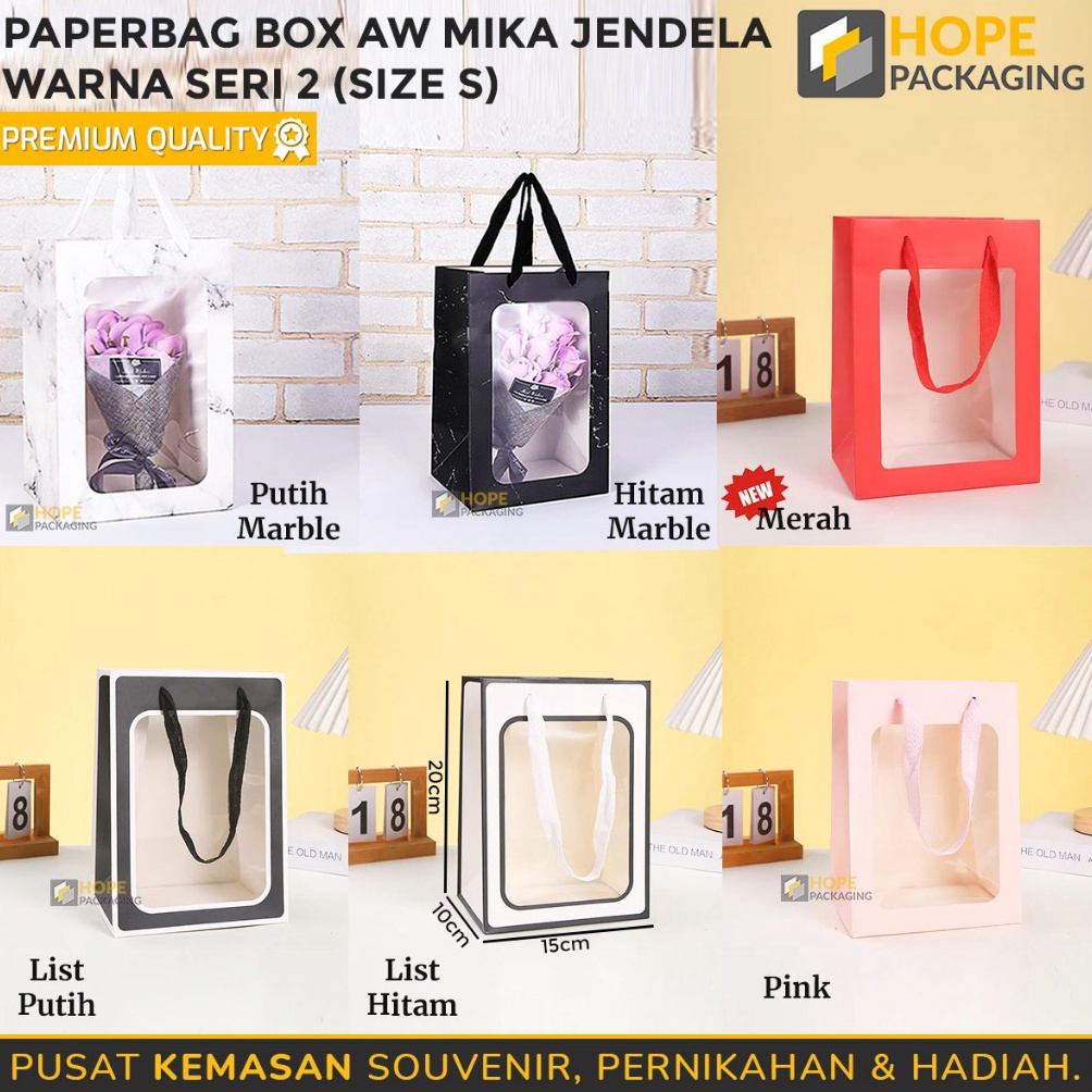 

TERBATAS Paper Bag Flower Bucket Mini Size 15x1x2 cm Paper Box Aw Mika jendela Kantong Bunga MIka Jendela HandBag Flower Wrapping Paper Bag Ulang Tahun Pesta Flower Bag Tas hampers