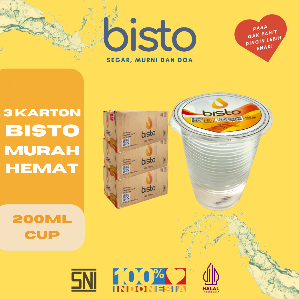 

Bisto Air Minum Mineral CUP 144 Cup 3 Dus