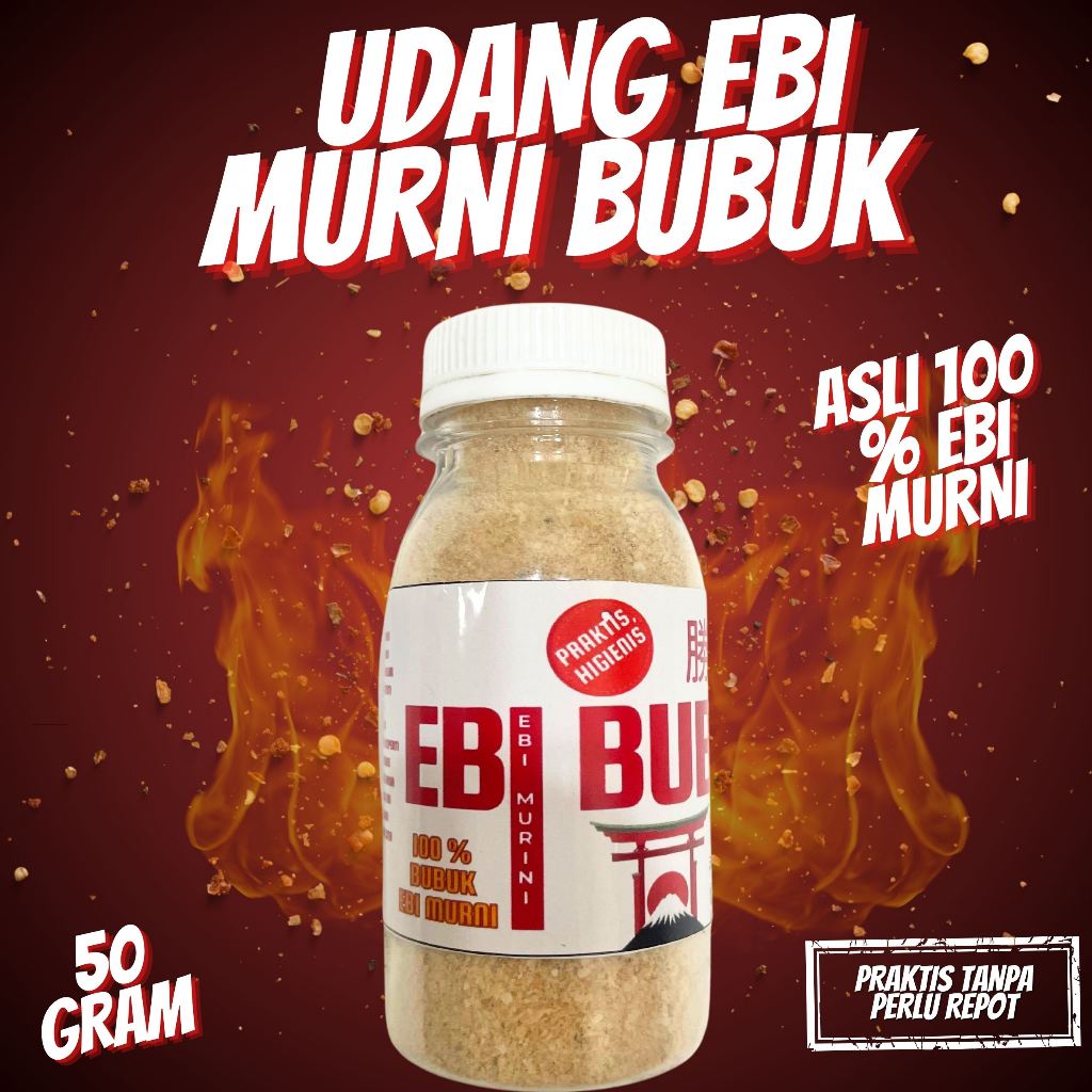 

Ebi Udang Bubuk 2 Paket Uk.50 G Murni 100 % Murni Higienis Untuk Pelengkap Masakan Bumbu Dapur