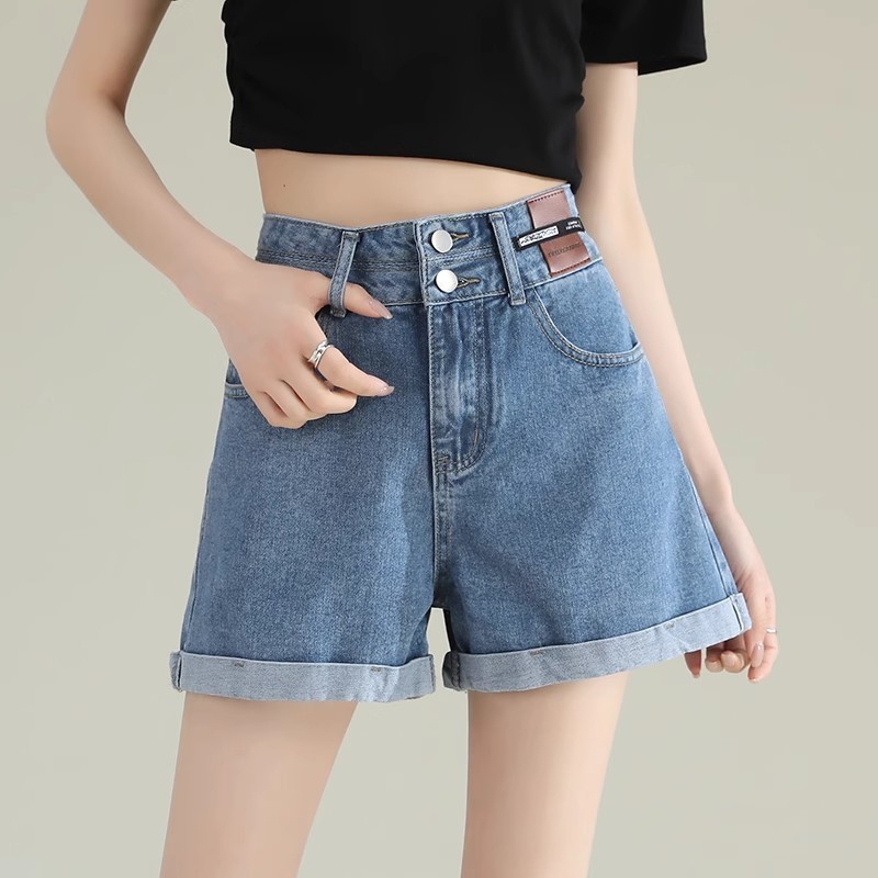 Official < Elegan.Girl > Celana Jeans Pendek Wanita Hot Pants Wanita Jumbo Short Pants Hitam