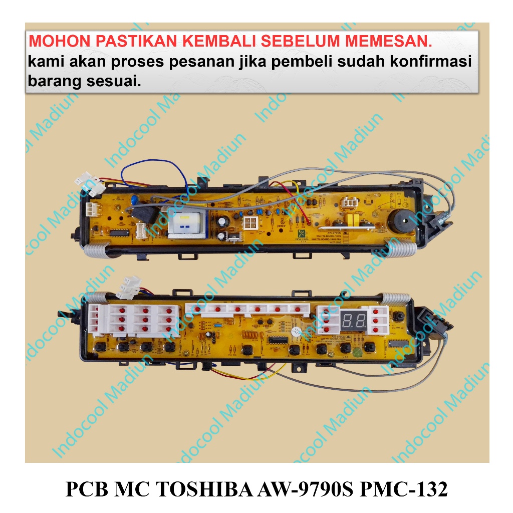 PMC-132 PANEL / MODUL MESIN CUCI / PCB MESIN CUCI TOSHIBA AW-9790S