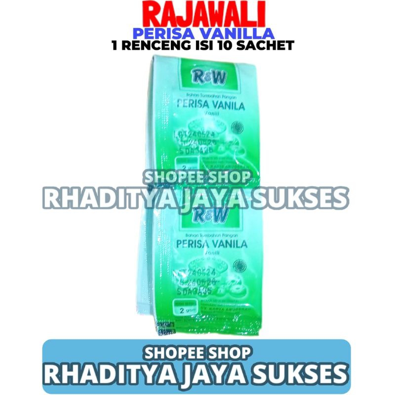 

Vanilli Perisa Vanilla Bubuk Rajawali 1 Renceng Isi 10 Sachet 2g