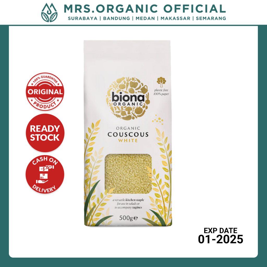 

Makanan Gandum Kering Organik Biona Organic Cous Cous 500 Gr