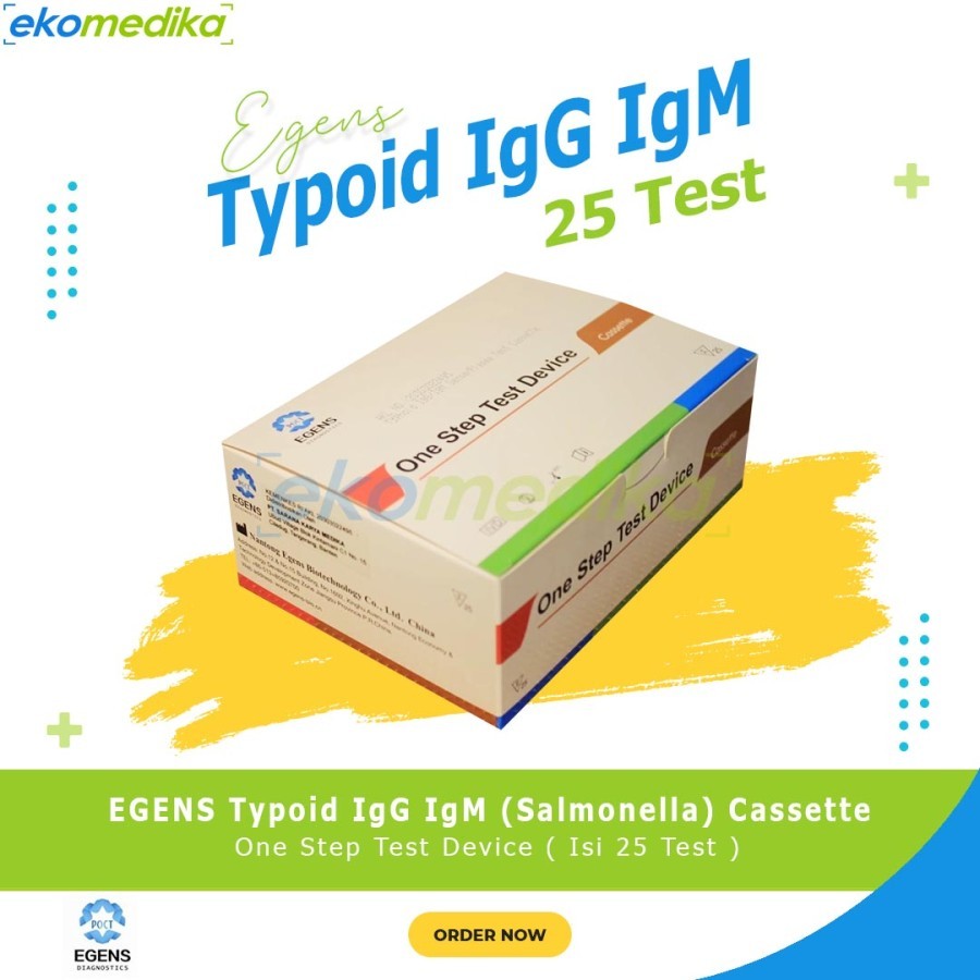 Typoid IgG IgM (Salmonella) Cassette Murah EGENS Isi 25