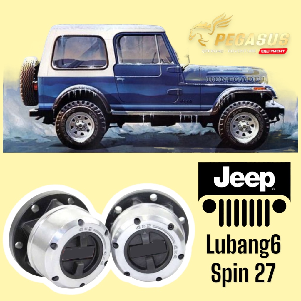 FREELOCK WHEEL HUBS Jeep CJ 7 Lubang baut 6 AVM 402