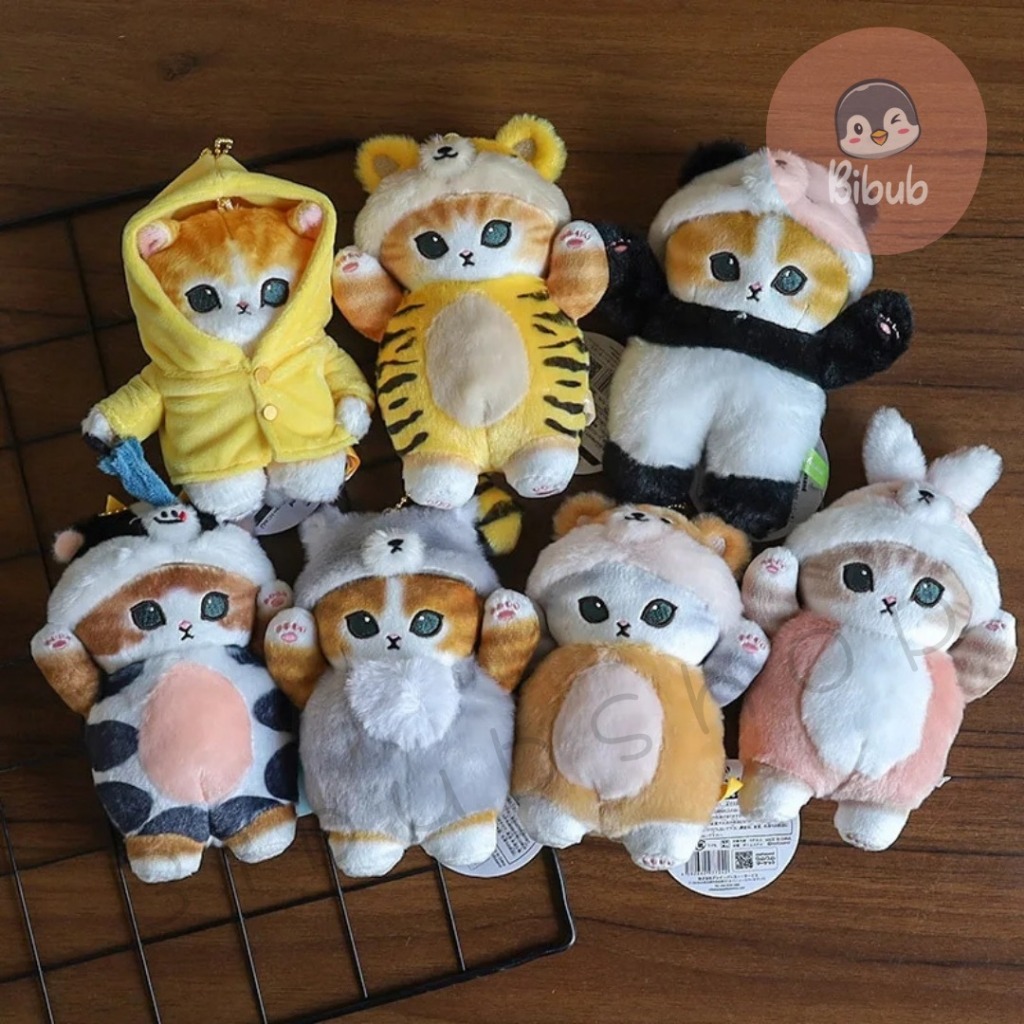 Gantungan Kunci Tas Mofusand Full Tag Custom Animal COW TIGER WOLF YELLOW JACKET UMBRELLA Ukuran ±14