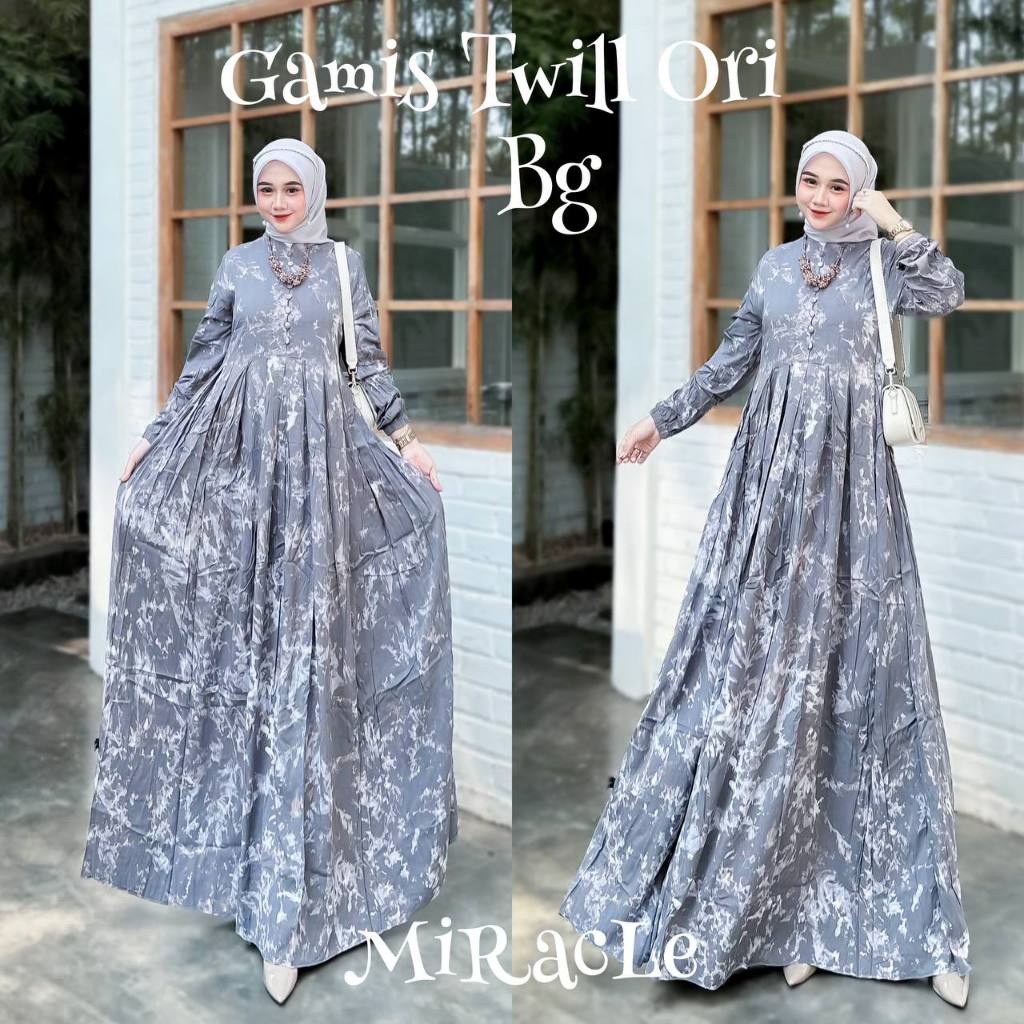 BG COLLECTION "READY STOK, SIAP KIRIM" GTF MIRACLE GAMIS TWILL SUPER ORI BG SIZE "S, M, L, XL, XXL" 