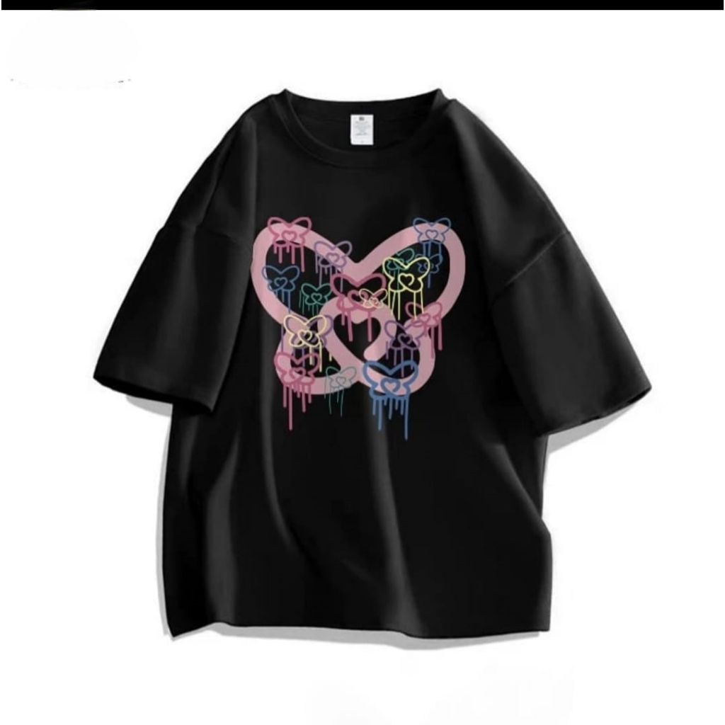 sv-kaos wanita baju oversize kupu-kupu korean style T-shirt