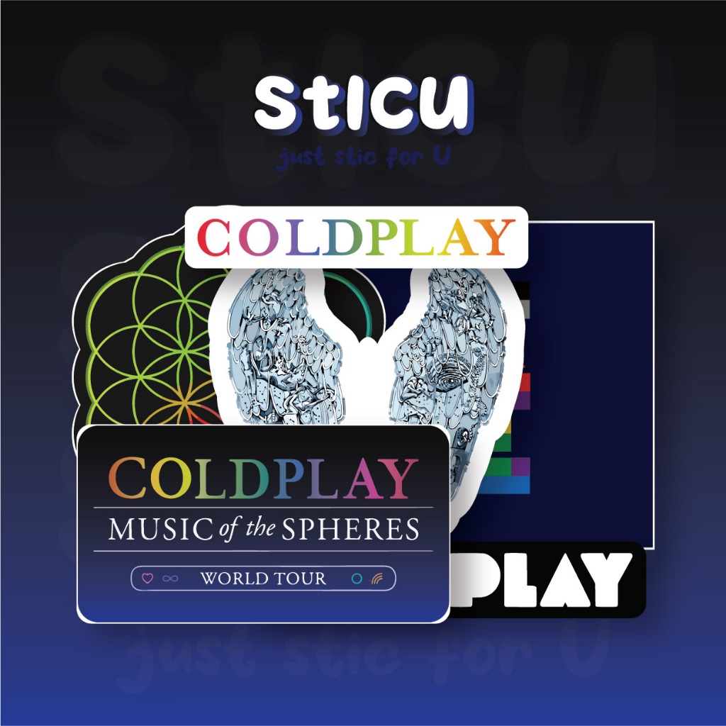 

COLDPLAY STICKER - STIKER BAND COLDPLAY SATUAN / PACK