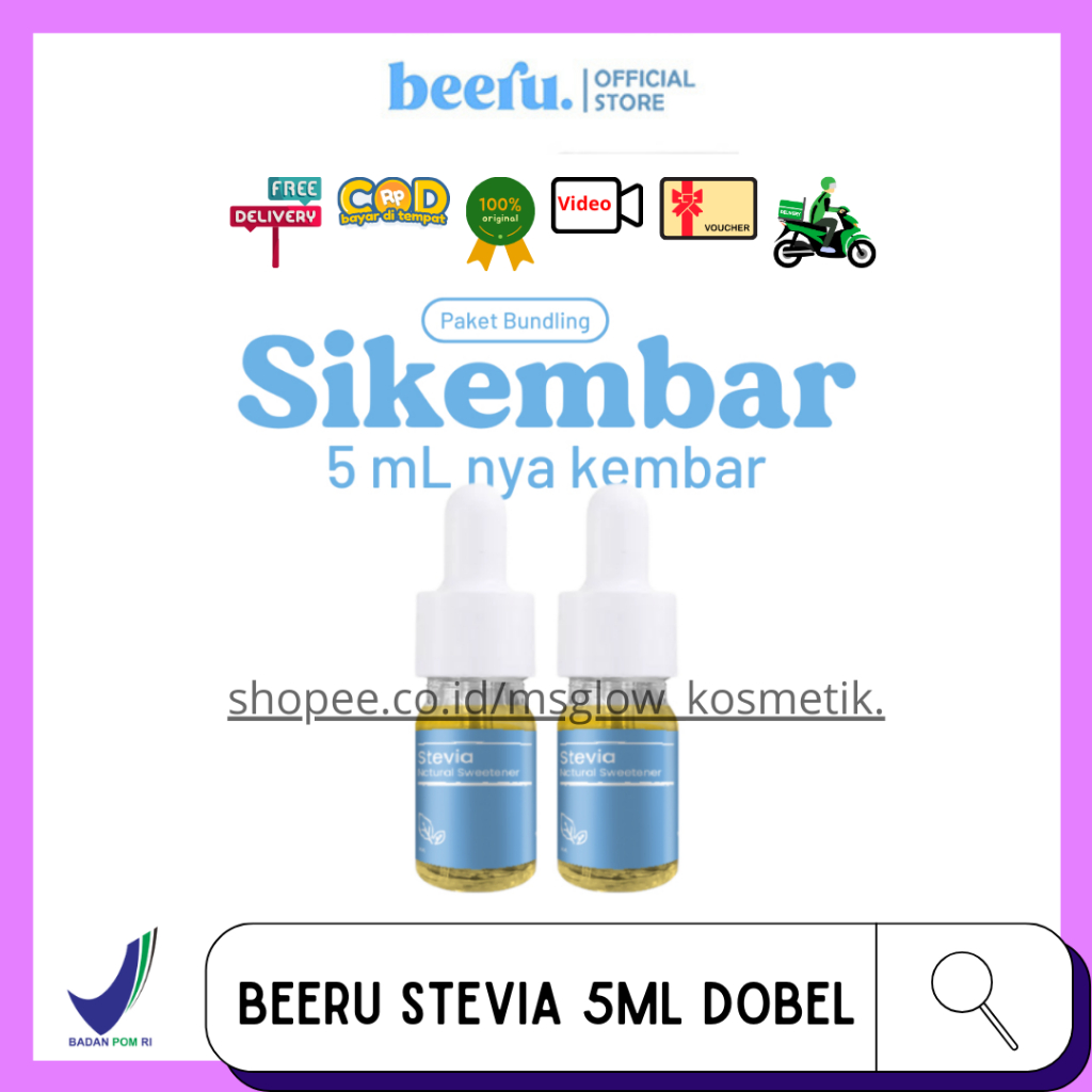

Paket Beeru Stevia Natural Sweetener 5ml - Pemanis Alami Pengganti Gula Nol Kalori