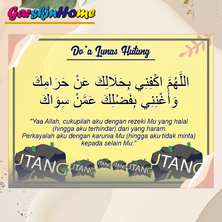 

Stiker Do'a Lunas Hutang waterproof
