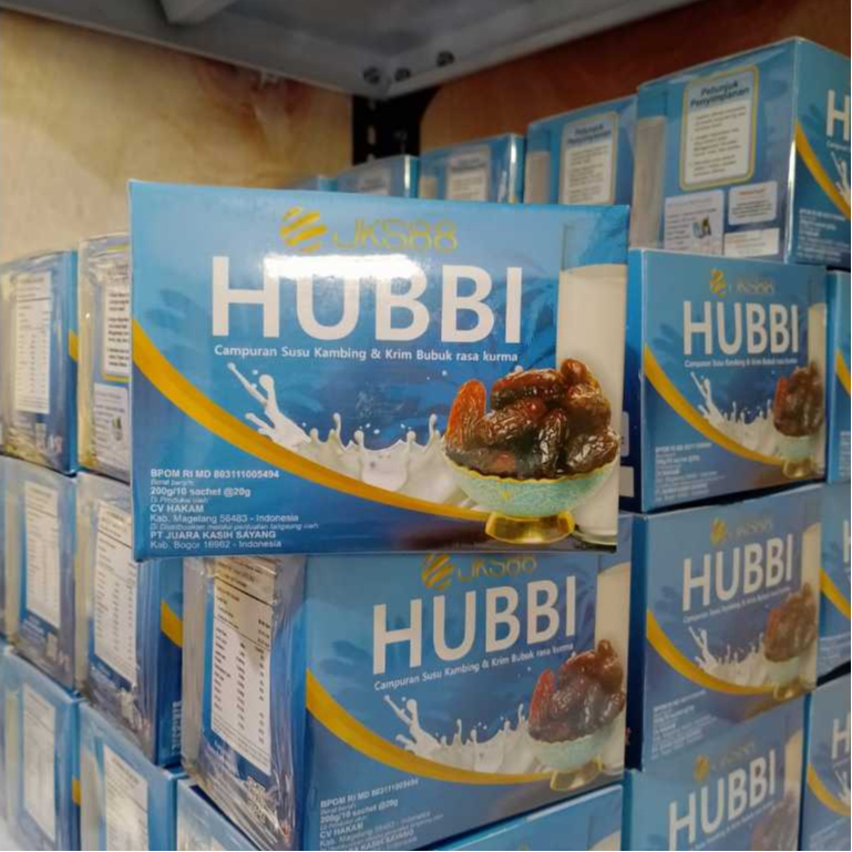 

HUBBI CAMPURAN SUSU KAMBING DAN RASA KURMA (1 box 10 sachet)