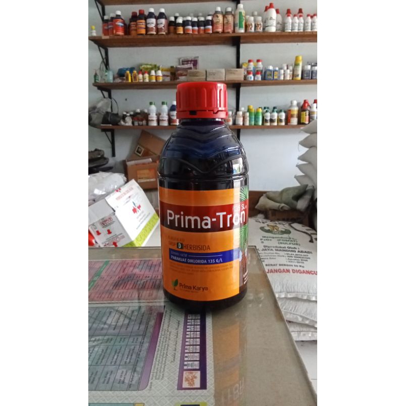 Herbisida Prima-Tron 135 SL Parakuat racun rumput bakar kemasan 1 ltr