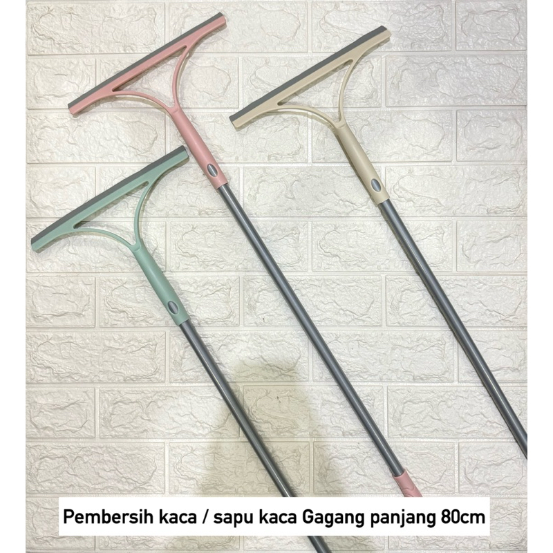 Alat pembersih kaca wiper kaca gagang panjang 80cm