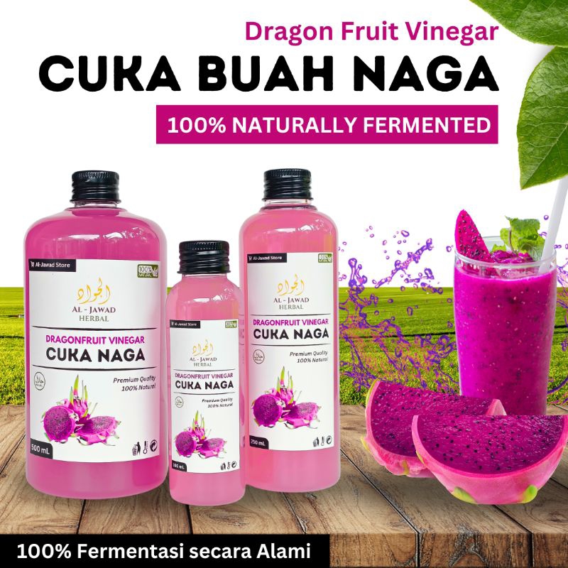 

Cuka Buah Naga DRAGONFRUIT Cider Vinegar Organik with Mother l Diet Detoks Sehat l Al-Jawad Store