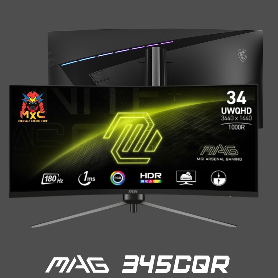 Monitor LED Ultrawide MSI MAG345CQR 34" 1440p 180Hz Curved 1000R Ergo - EXTRA BUBBLE