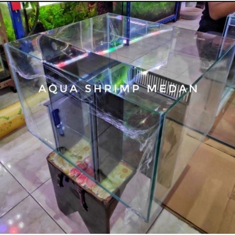 aquarium 45x40x30cm sump filter belakang