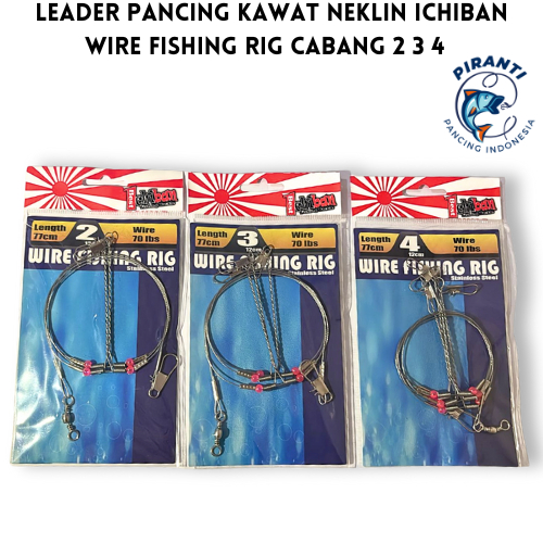 Leader Pancing Kawat Neklin Ichiban Wire Fishing Rig Cabang 2 3 4