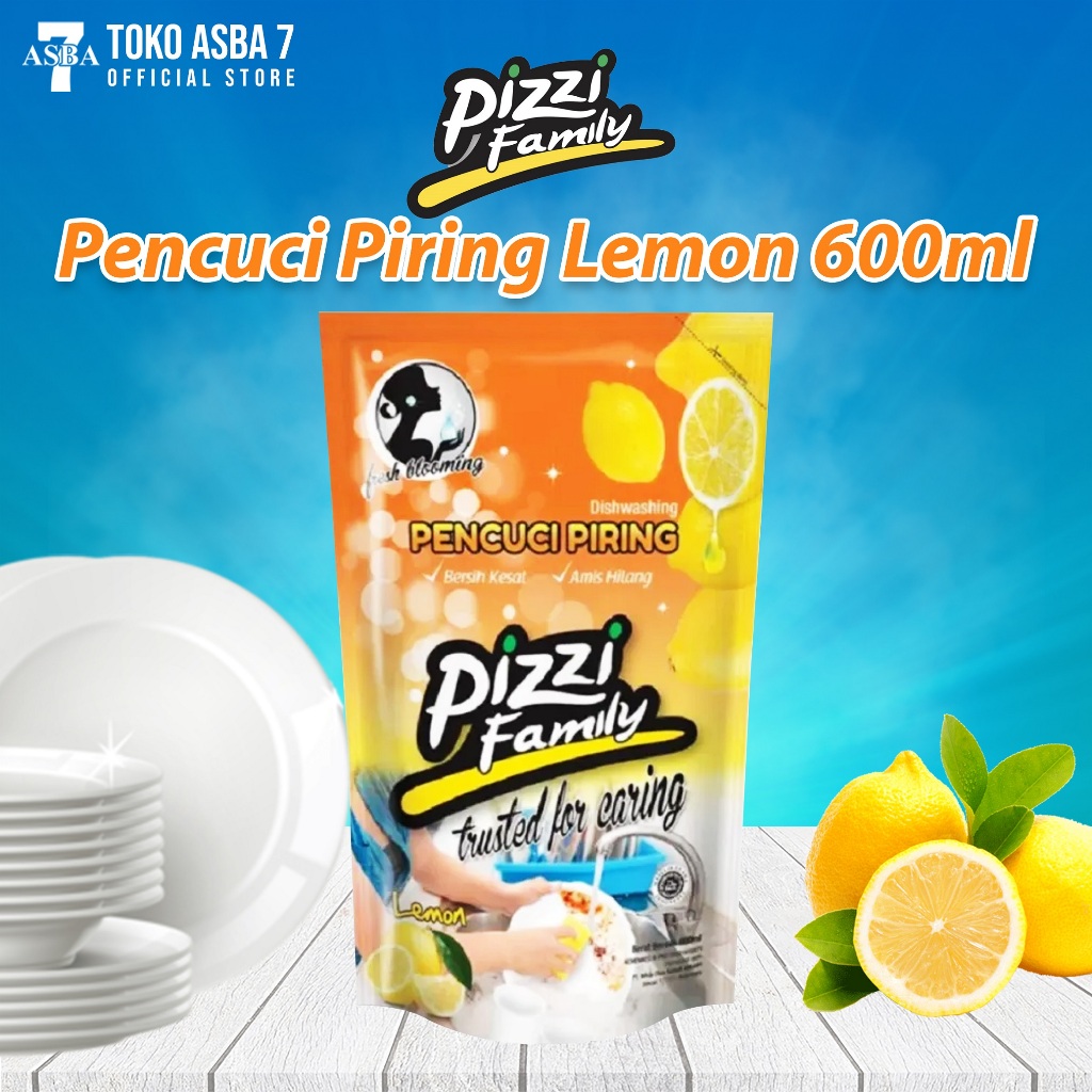 PIZZI FAMILY SABUN CUCI PIRING LEMON 600ML