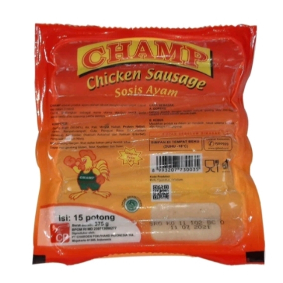 

Champ Chicken Sausage Sosis Ayam 375gr 15pcs