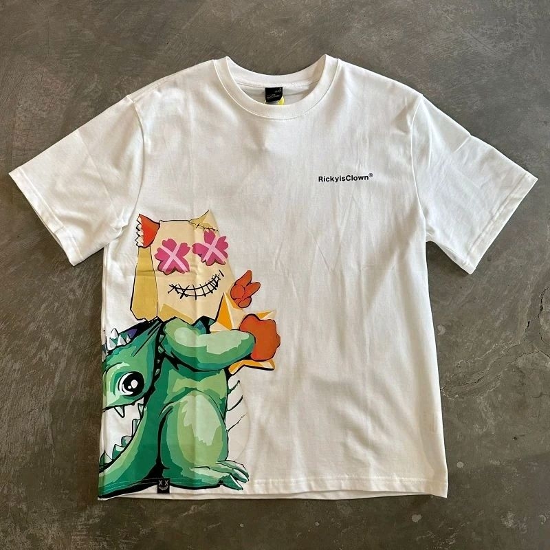 RICKY IS CLOWN DINO MONSTER WHITE TEE ORIGINAL