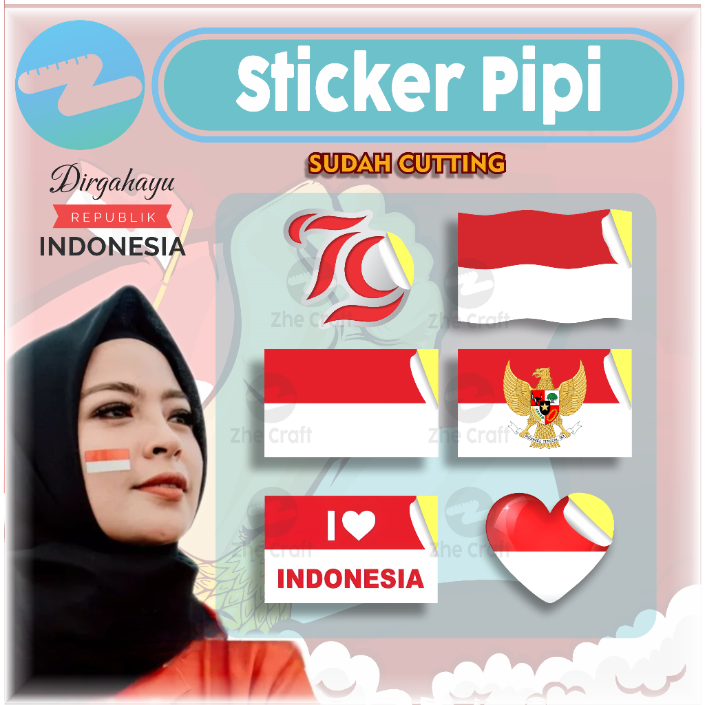 

Sticker Pipi Sticker lengan HUT RI Kemerdekaan Bendera Merah Putih/Sticker Variasi Kemerdekaan Ori , Varasi , 79 / Stiker Kemerdekaan Indonesia / Pancasila / I Love