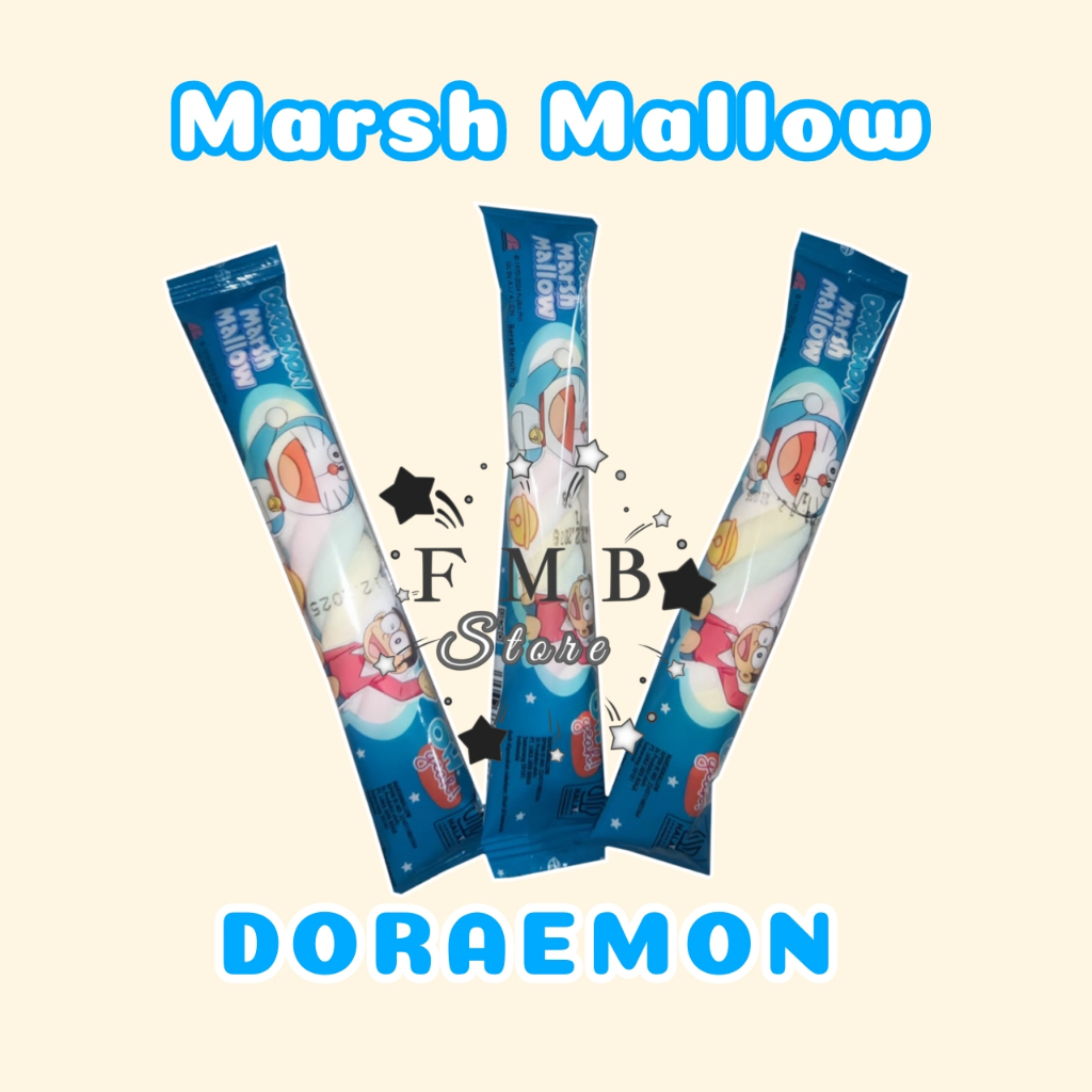 

Doraemon Marshmallow Kepang 1 pack Isi 20pcs